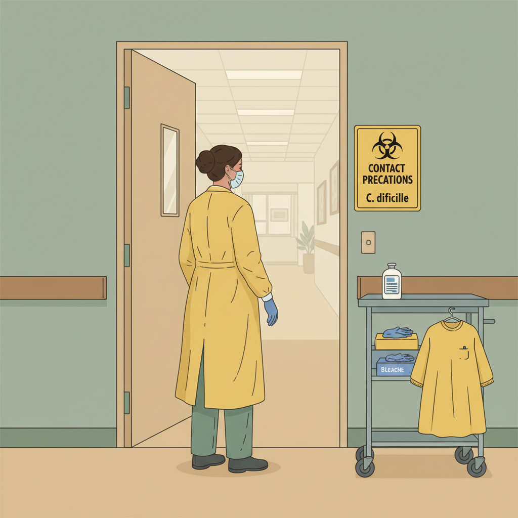 C. diff isolation room: how CNAs handle contact precautions without panic C. diff isolation room: how CNAs handle contact precautions without panic