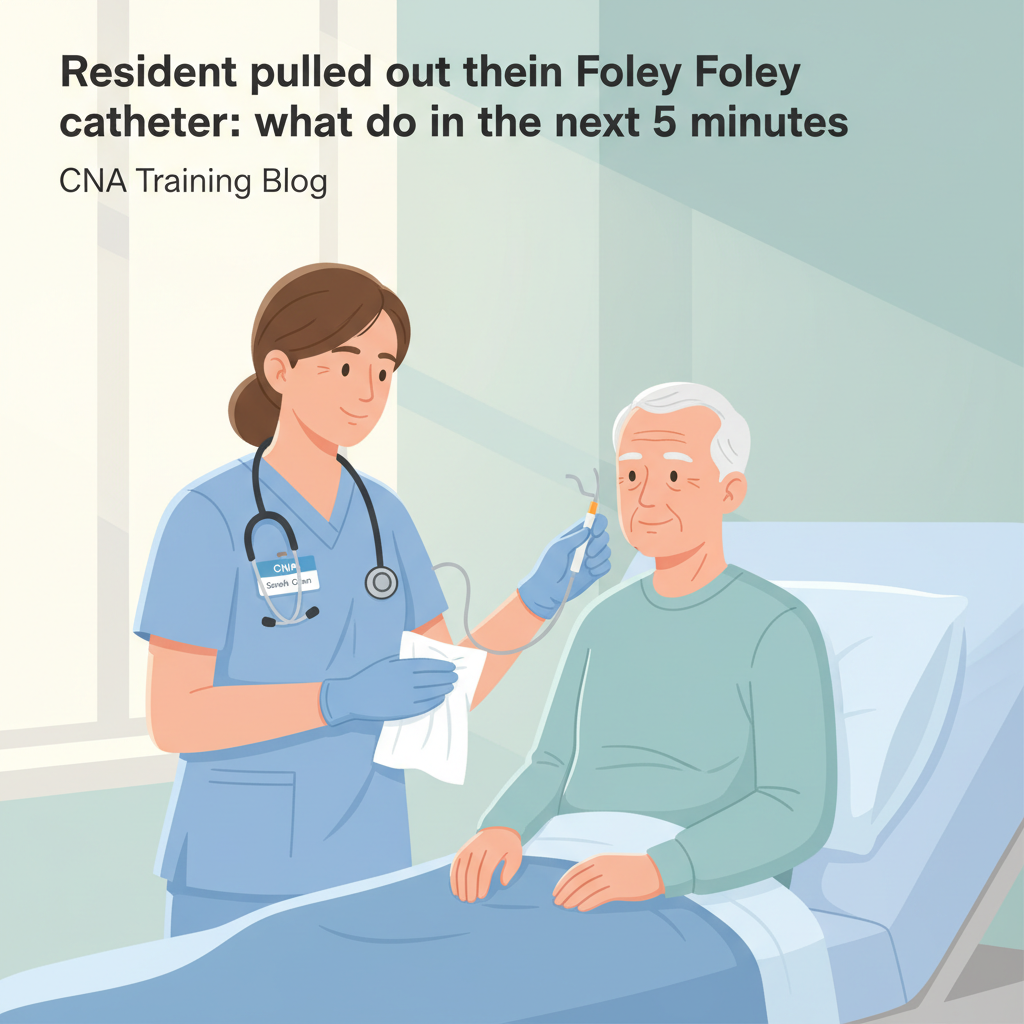 Resident pulled out their own Foley: what to do in the next 5 minutes Resident pulled out their own Foley: what to do in the next 5 minutes