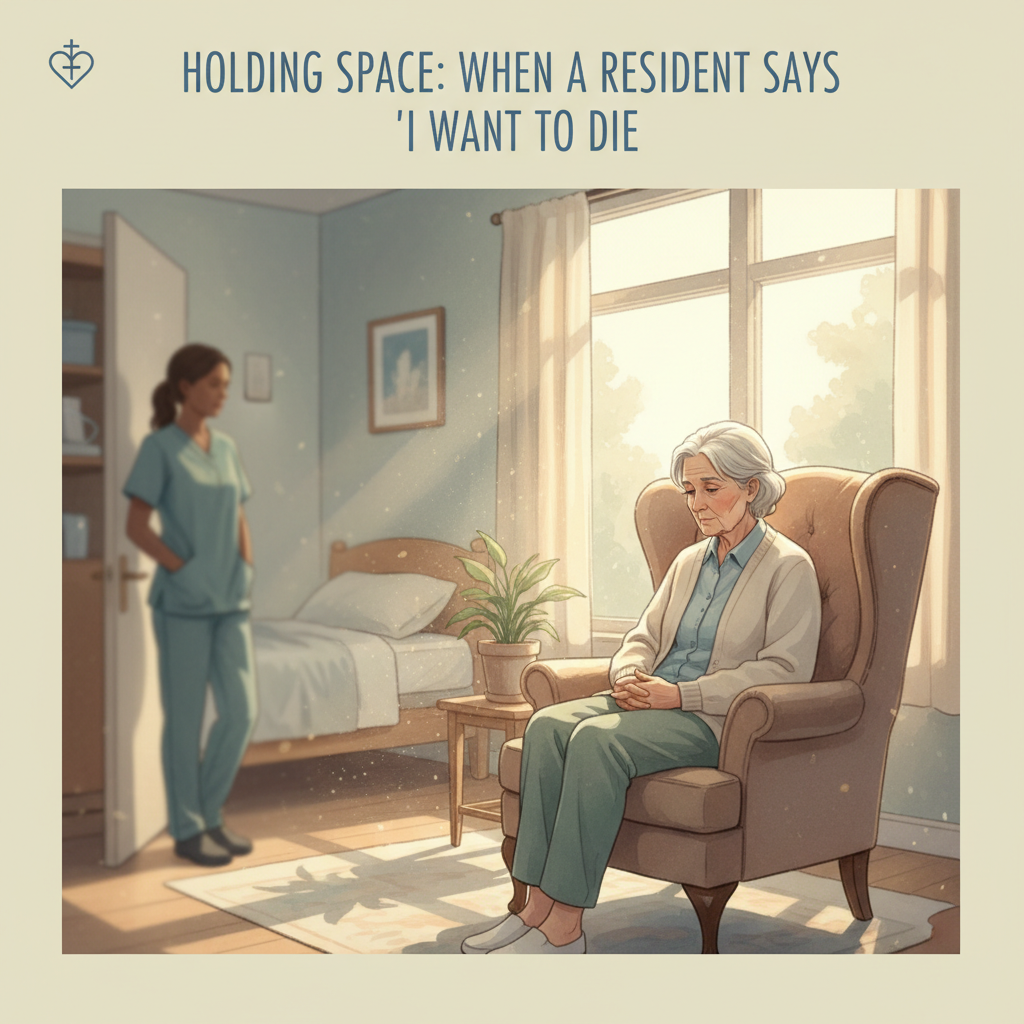 Resident says 'I want to die': what to say and what not to say Resident says 'I want to die': what to say and what not to say