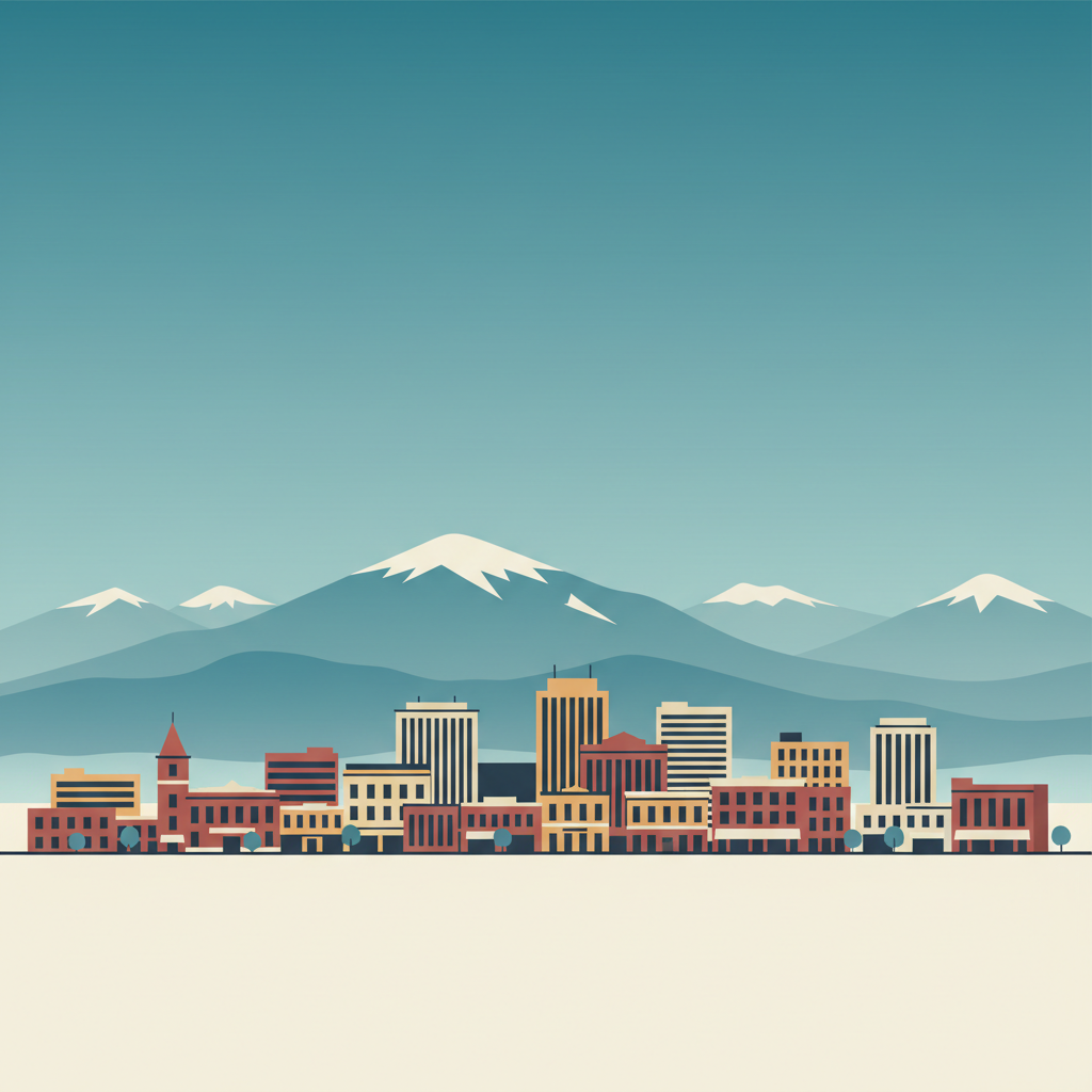 Billings Montana skyline illustration