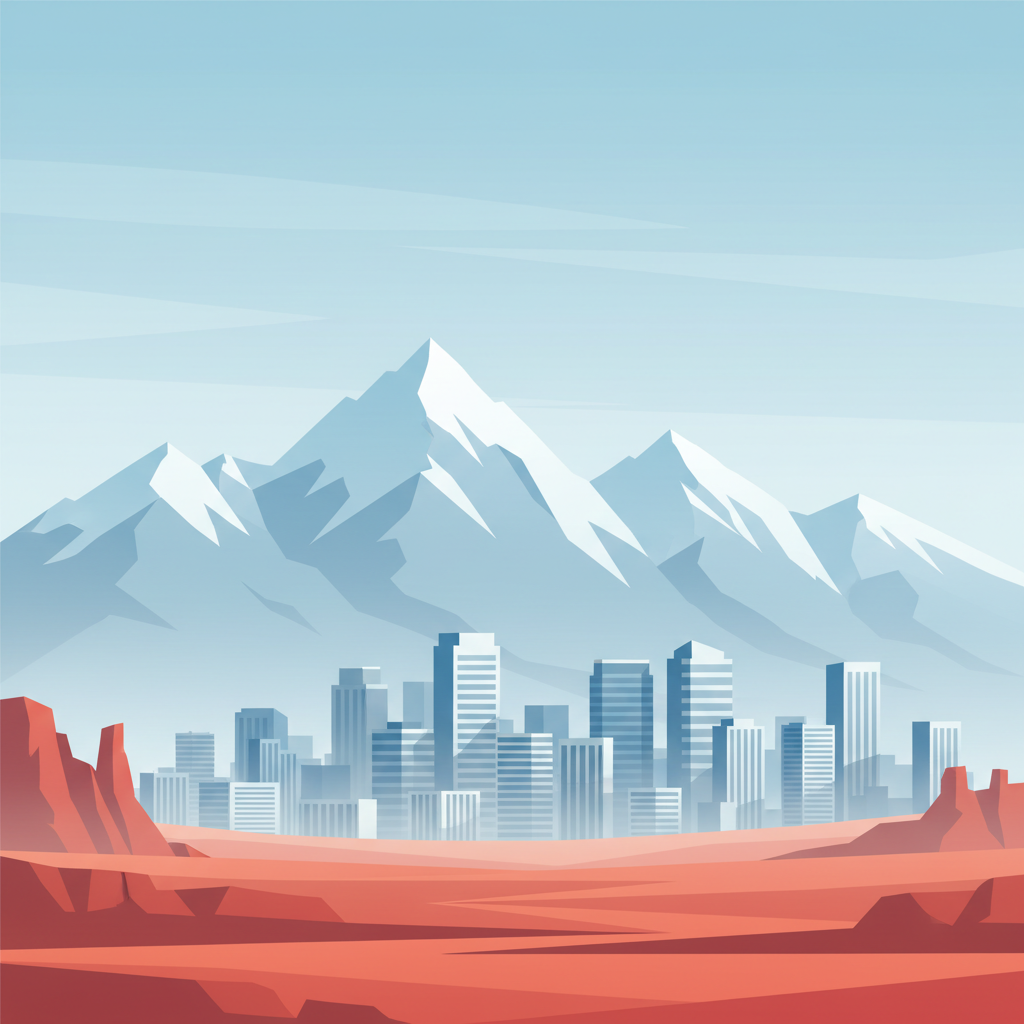 Provo Utah skyline illustration