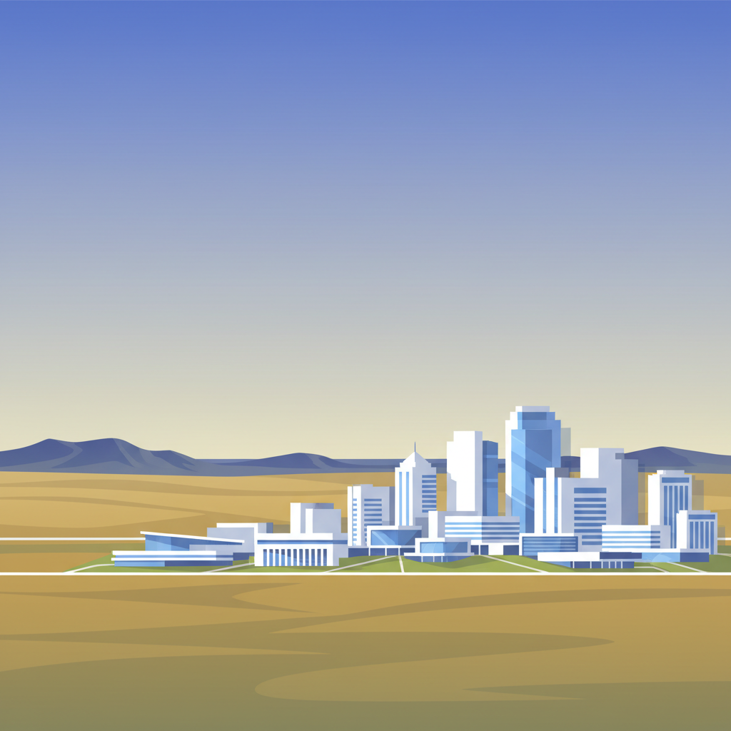 Rapid City South Dakota skyline illustration