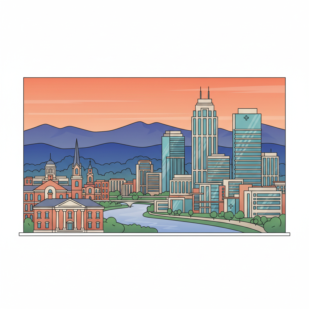 Richmond Virginia skyline illustration