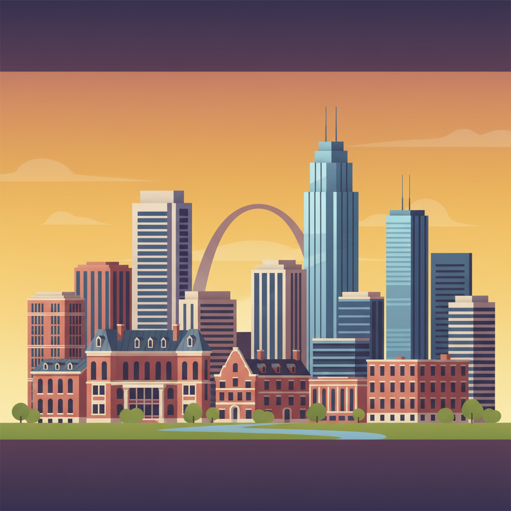 Springfield Missouri skyline illustration